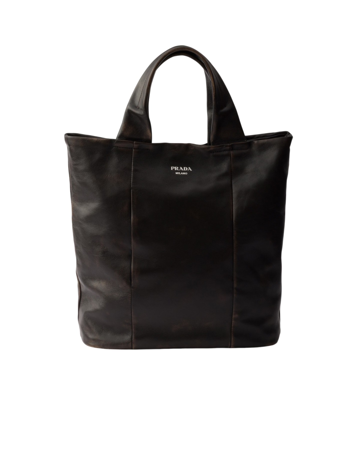 2VG129 Distressed Nappa Leather Tote Bag
