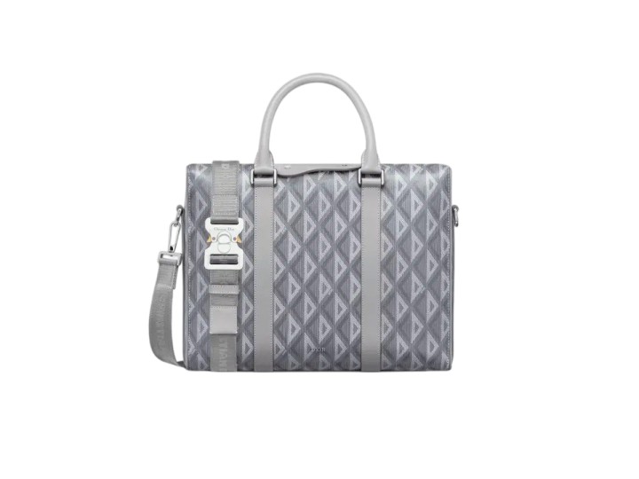 1ADBR088CDP-H42E Lingot Diamond Print Leather Messenger Bag