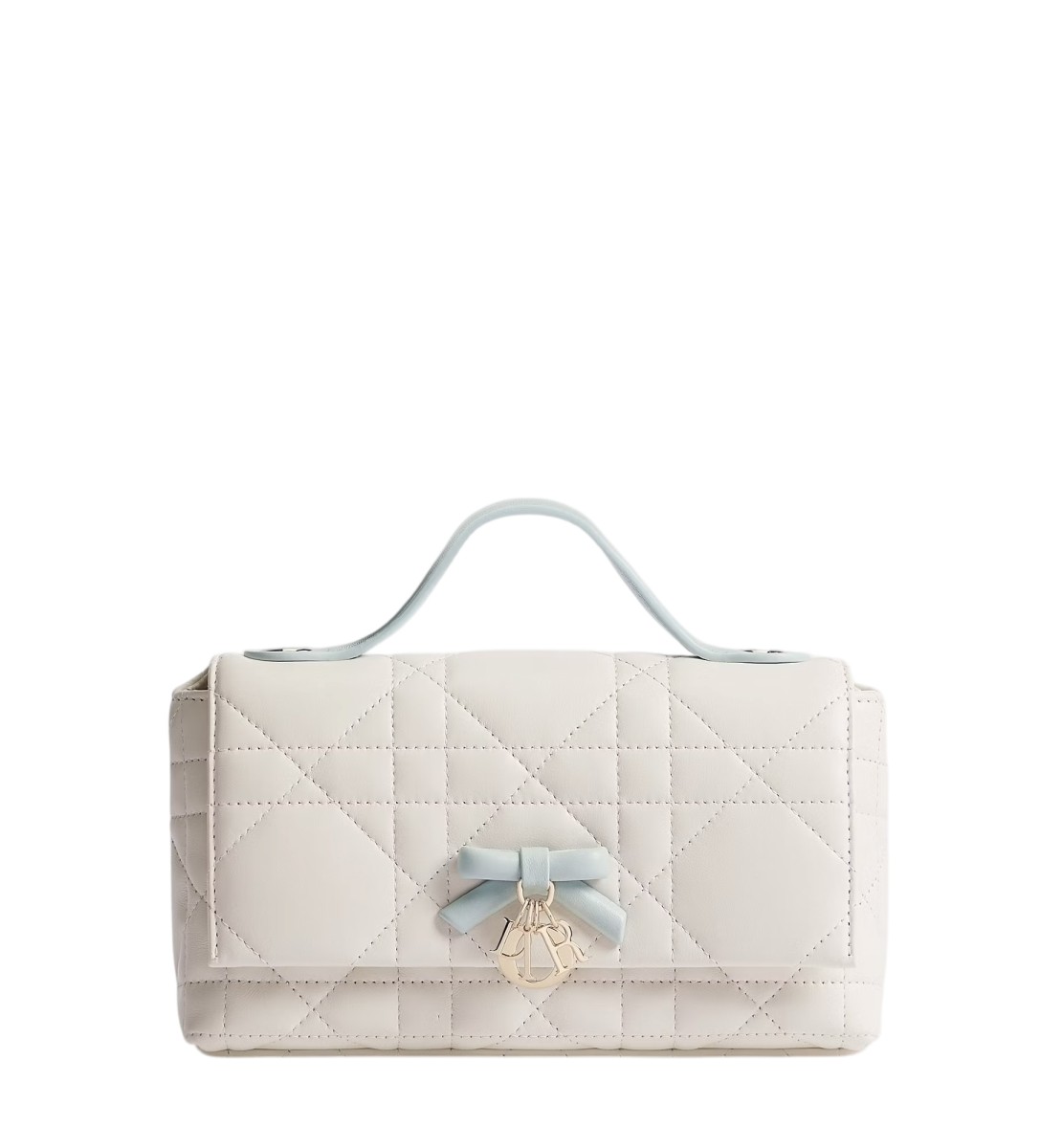 My Tender Dior Top Handle   奶白色和冰蓝色双色羊皮