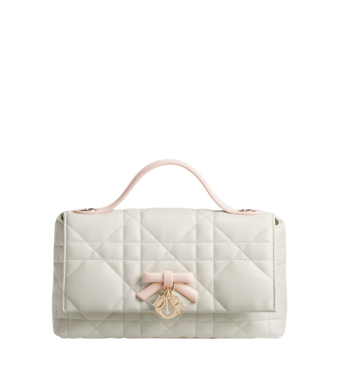 My Tender Dior Top Handle   奶白色和芭蕾粉色双色羊皮