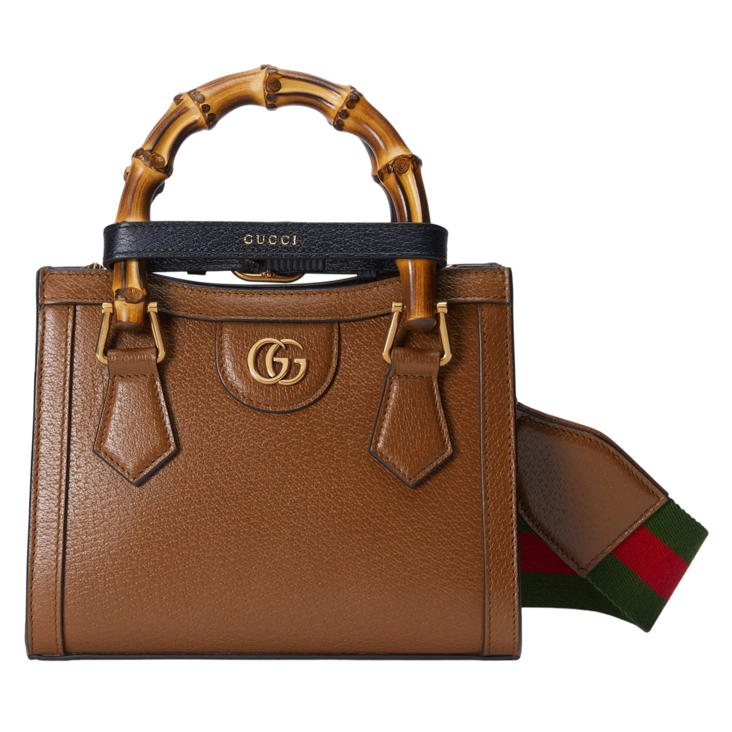 Gucci Diana系列竹节小号托特包