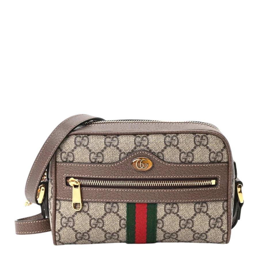 GG Supreme Monogram Web Mini Ophidia Shoulder Bag ...